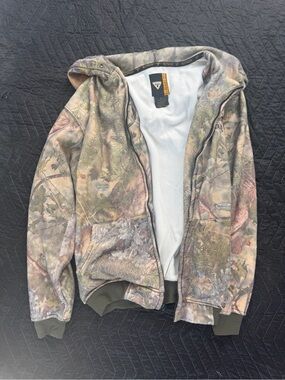 Kings Shadow Camo Fleece-Lined Hooded Jacket - Brown Green White